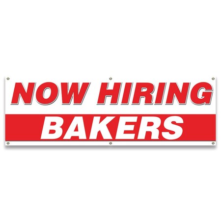 Signmission Now Hiring Bakers Banner Apply Inside Accepting Application Single Sided B-72-30197